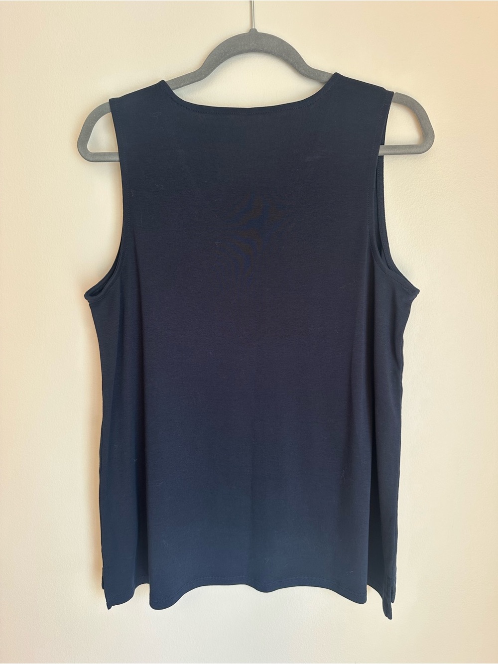 J. Jill Pima V-Neck Tank Top Bundle Navy Light Blue Casual 100% Cotton Medium - Picture 10 of 11
